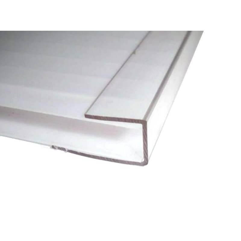 Polikarbonato užbaigimo profilis U formos, 6 x 2100 mm-0