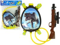 Vandens šautuvas su kuprine su dinozaurais, mėlyna - 4