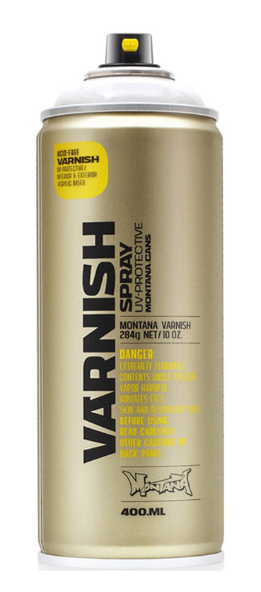 Purškiamas akrilinis lakas MONTANA VARNISH, atsparus UV, be rūgščių, pusiau blizgus, 400 ml-0