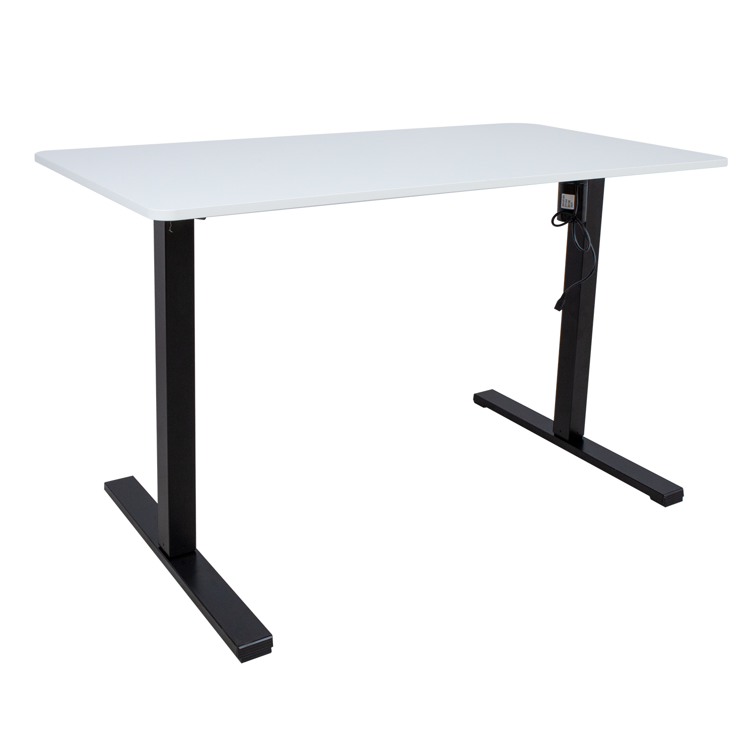 Reguliuojamo aukščio rašomasis stalas ERGO OPTIMAL su 1 varikliu, 120x60 cm, juoda/balta-1