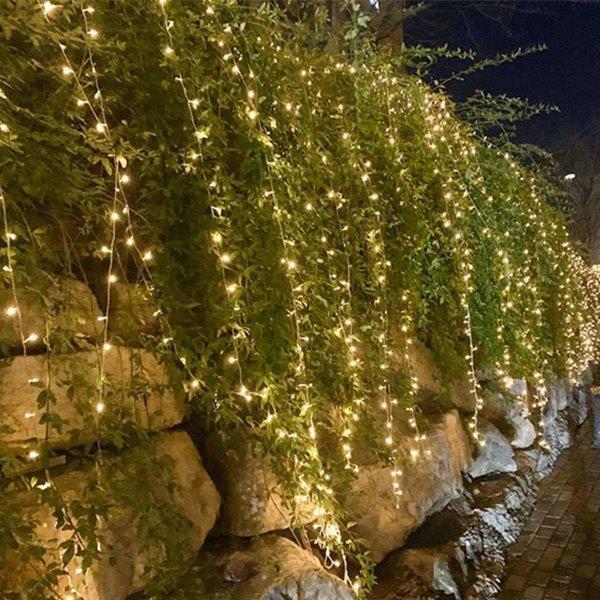 Lauko girlianda - užuolaida, įkraunama saulės energija, 192 LED, 1.5 m - 5