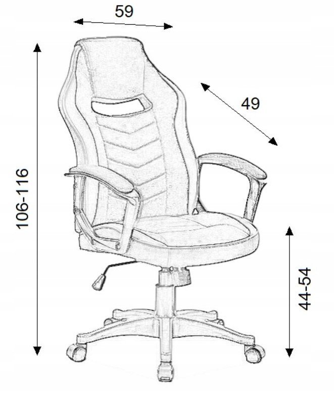 Biuro kėdė Q-372, juoda/raudona - 2