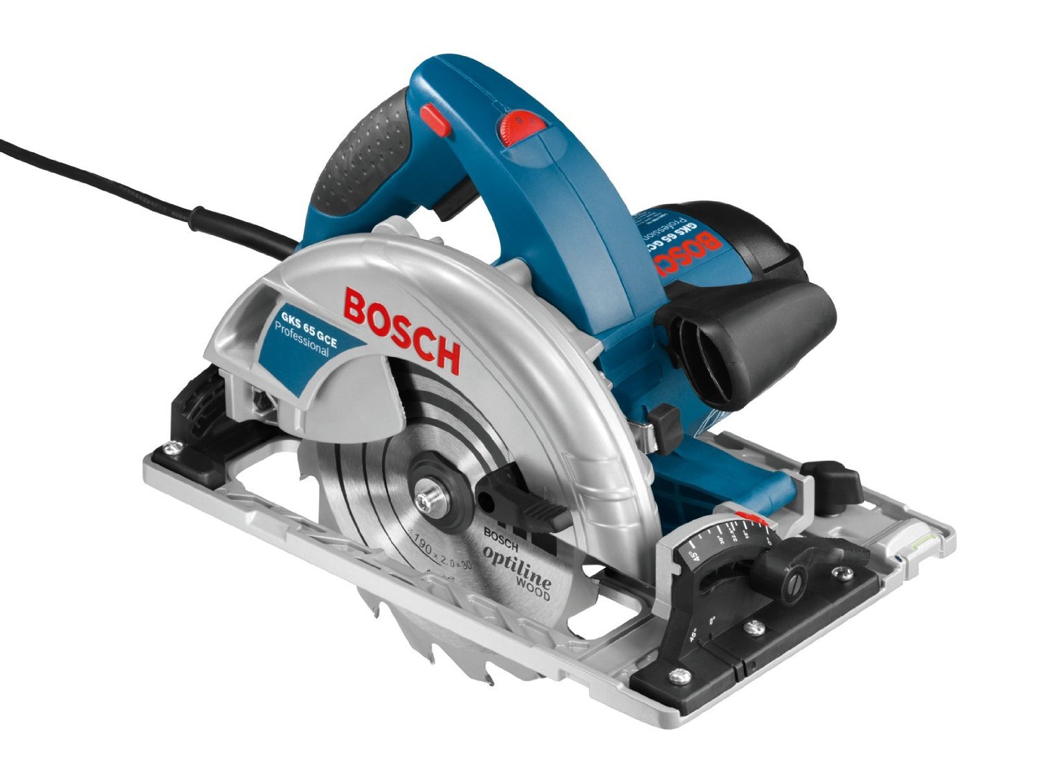 Elektrinis diskinis pjūklas BOSCH PRO GKS65 GCE, 1800 W, 190 mm - 1
