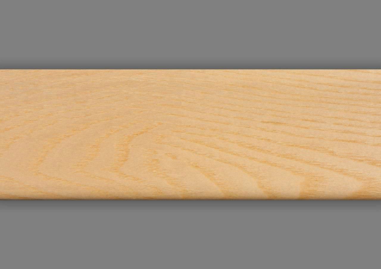 Medinė faneruota grindjuostė P2002011A, uosis, 20 mm pločio, 58 mm aukščio, 2,2 m ilgio - 2