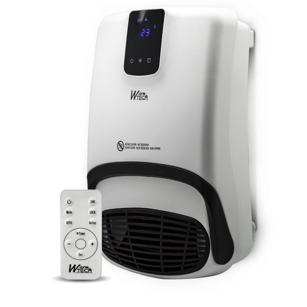 Sieninis vonios kambario šildytuvas Warm Tech, 2000 W-0