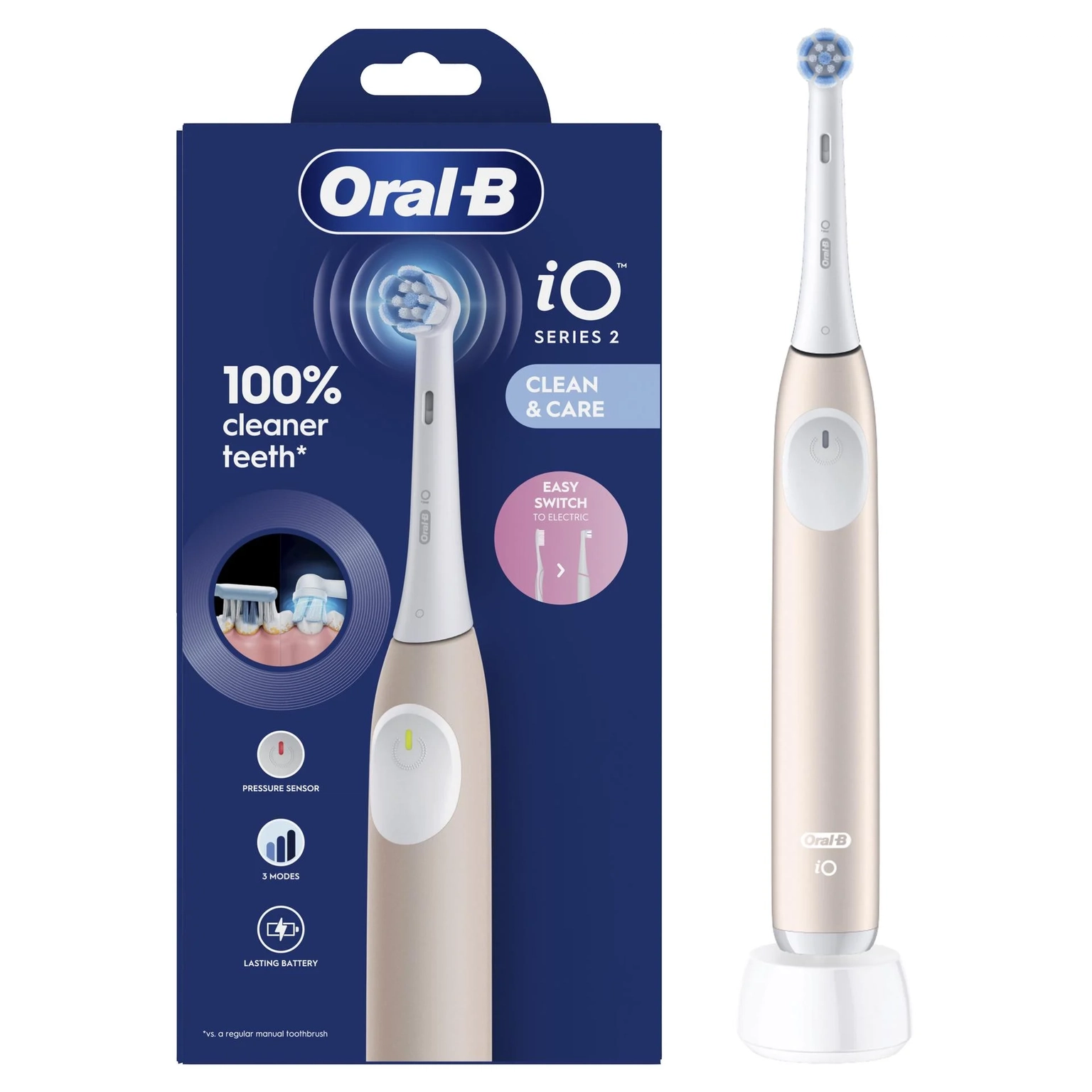 Elektrinis dantų šepetėlis Oral-B iOS2.1C9.0  Calm Pink, rožinės sp. - 1