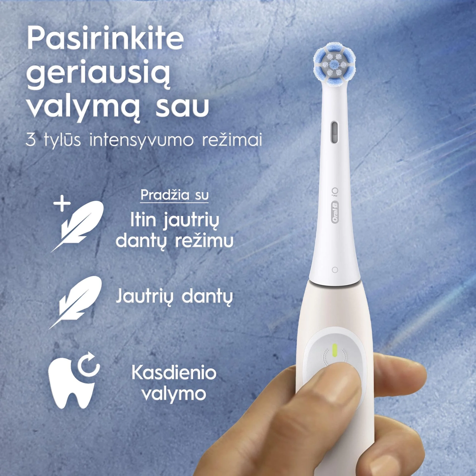 Elektrinis dantų šepetėlis Oral-B iOS2.1C9.0  Calm Pink, rožinės sp. - 4