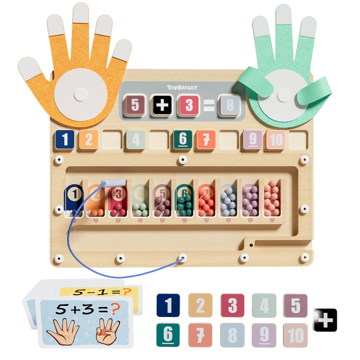 Vaikiškas lavinamasis žaislas Finger & Bead Math-1