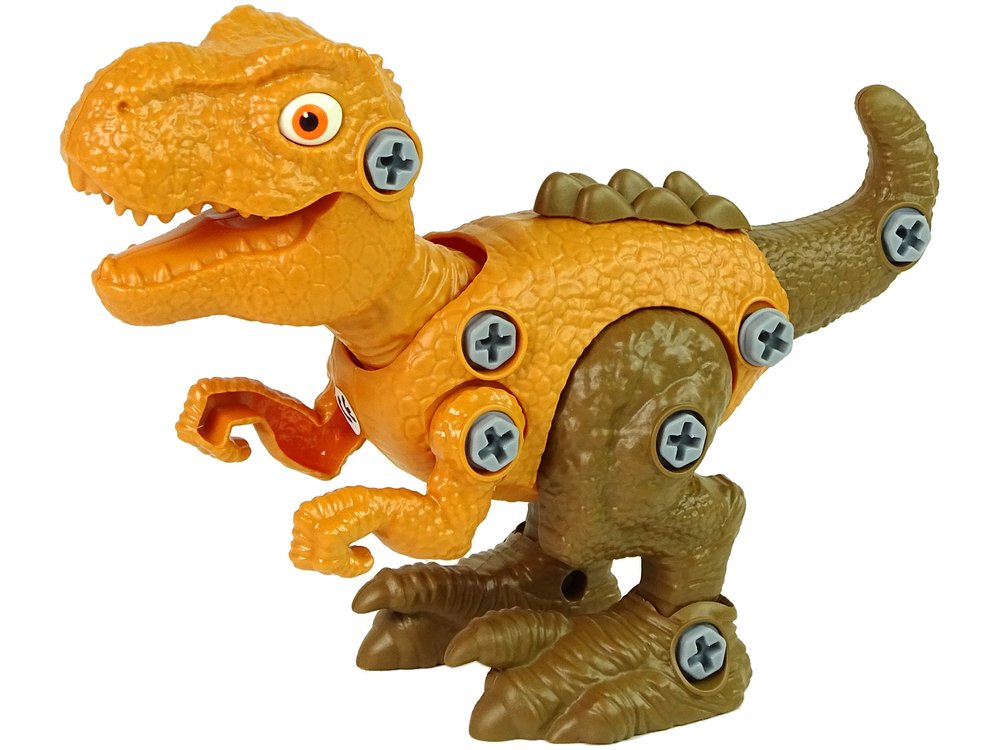 Konstrukcinis rinkinys - dinozauras Tyrannosaurus Rex su kiaušiniu, oranžinis - 5