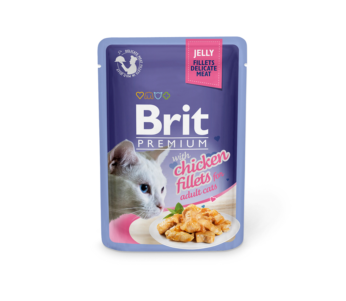 Konservuotas ėdalas katėms Brit Premium Cat Delicate Chicken in Jelly, 85 g