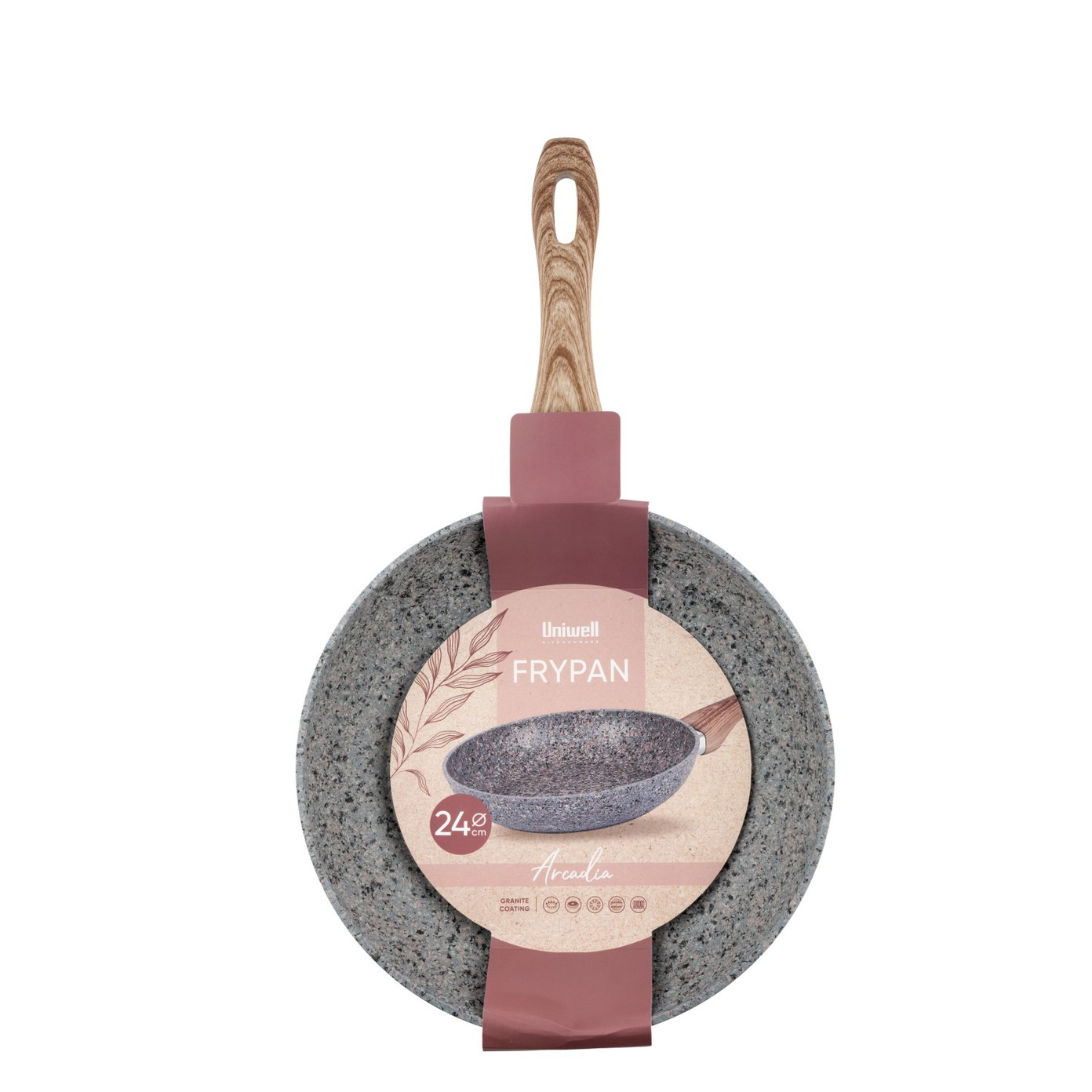 Keptuvė UNIWELL GREY, tinka ir indukcinei, 24 cm-0