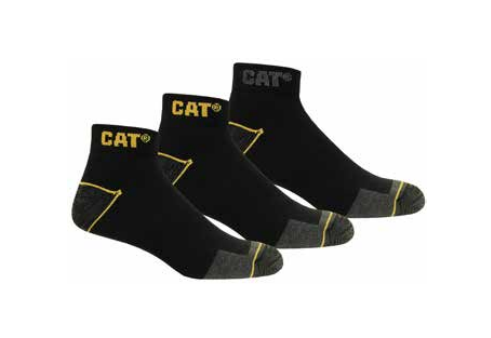 Vyriškos darbinės kojinės CAT, ZCM0508 Black Sneaker 39/42 dydžio 3 poros