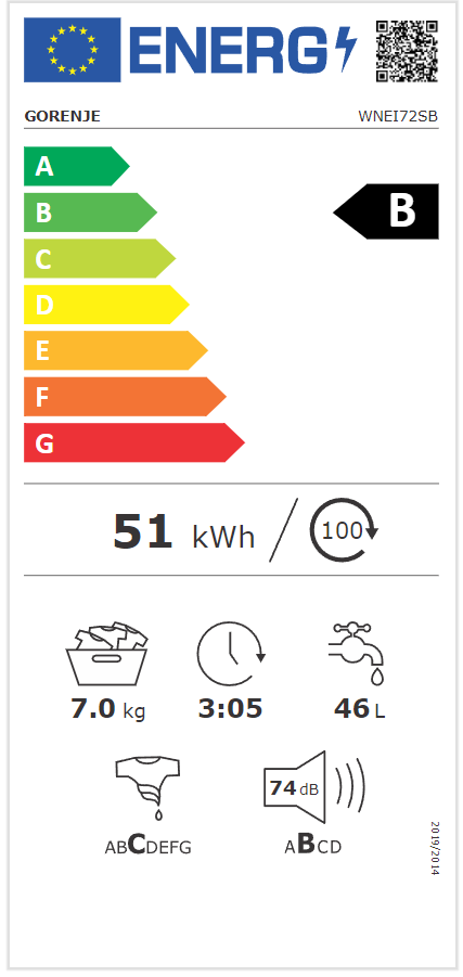 Skalbimo mašina GORENJE WNEI72SB, 7 kg - 4