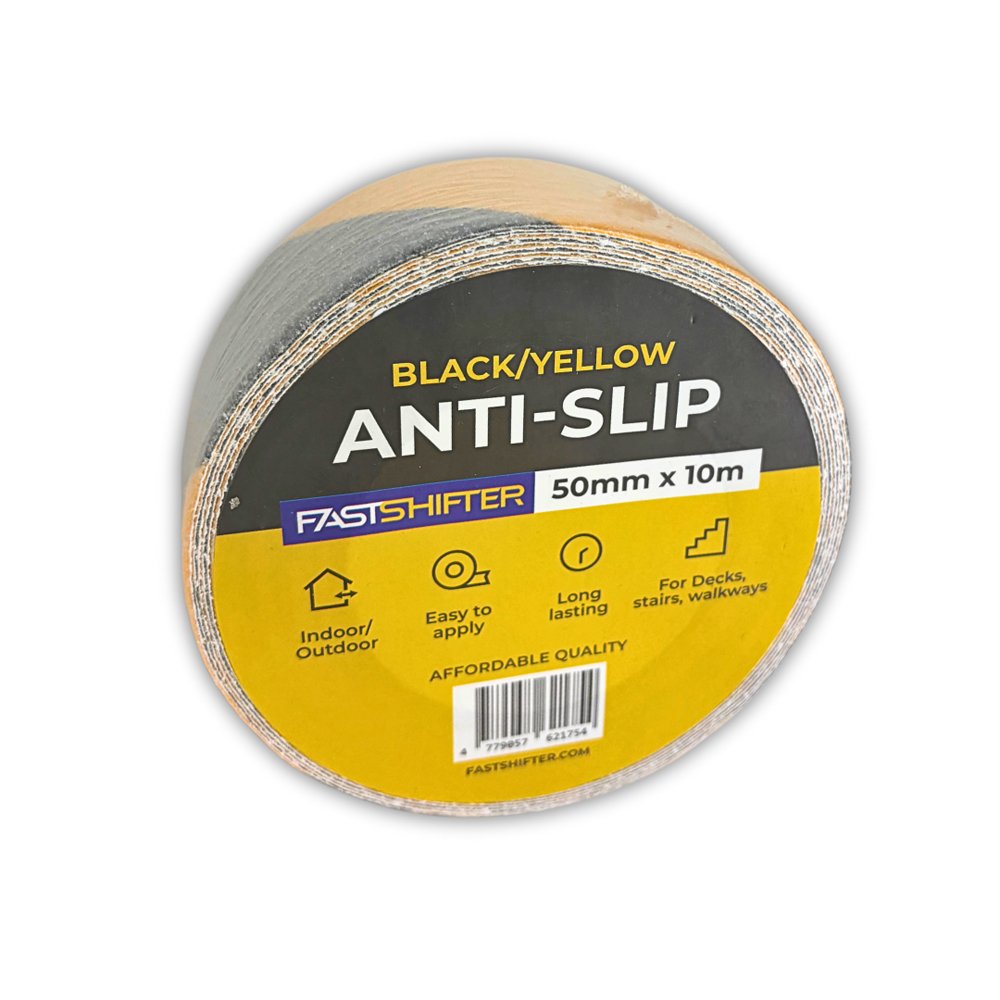Neslystanti juosta FASTSHIFTER, 50 x 10 x 0,65 mm, juodos/geltonos sp. - 3