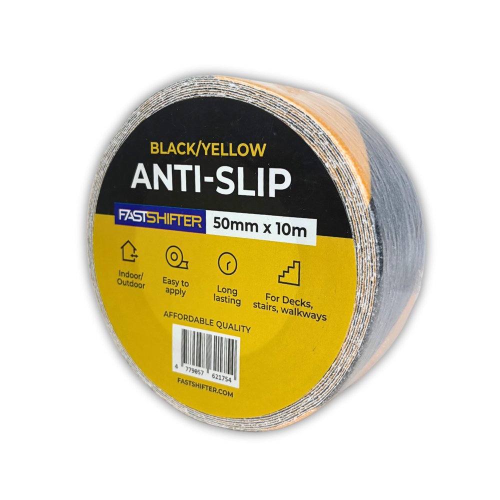 Neslystanti juosta FASTSHIFTER, 50 x 10 x 0,65 mm, juodos/geltonos sp.-1