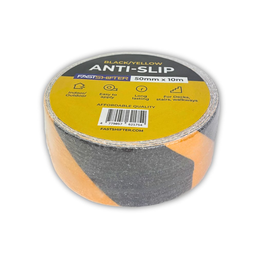 Neslystanti juosta FASTSHIFTER, 50 x 10 x 0,65 mm, juodos/geltonos sp. - 4