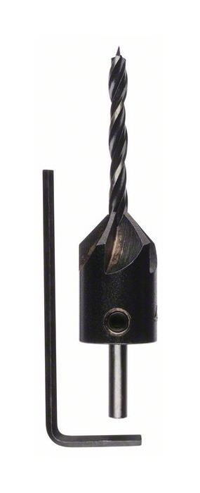Medžio grąžtas BOSCH, su 90 laipsnių gilintuvu, 4 mm - 1