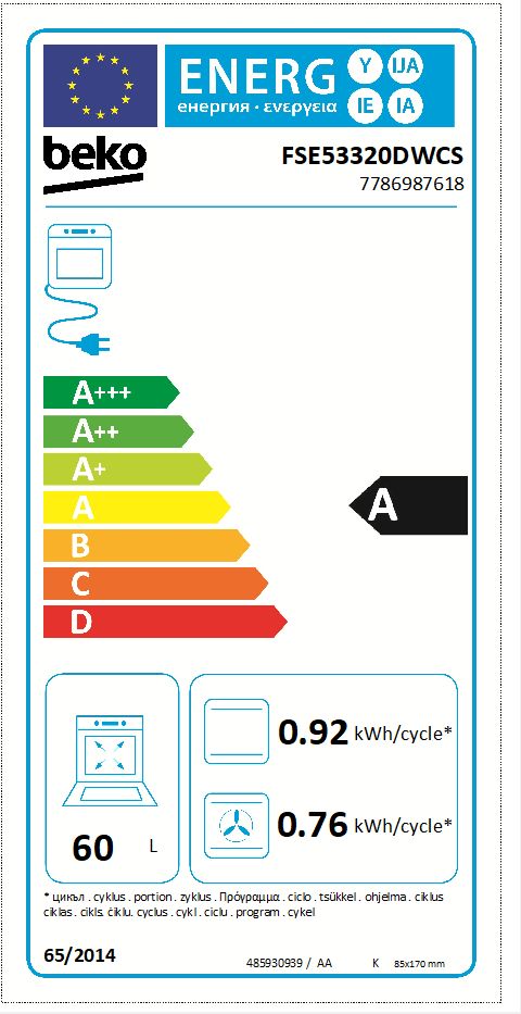 Dujinė viryklė BEKO FSE53320DWCS - 3