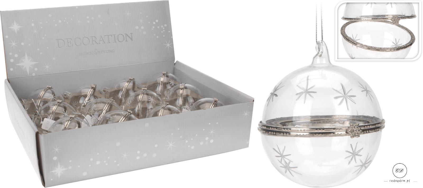 Kalėdinis eglės žaisliukas SNOWFLAKE GLASS, sidabrinės sp., 8 cm