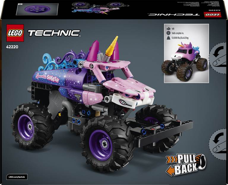 Konstruktorius LEGO Technic Monster Jam™ Sparkle Smash™ Pull-Back - 2
