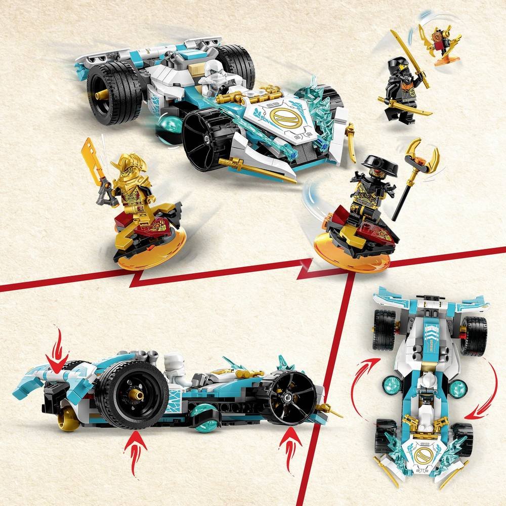 Konstruktorius LEGO Ninjago Zane’s Dragon Power Spinjitzu Race Car - 4