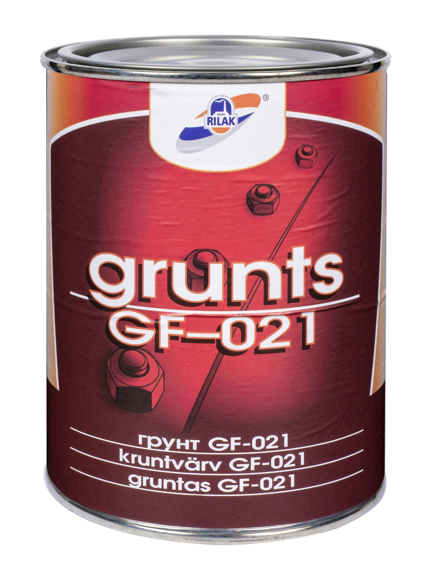 Metalo gruntas RILAK GF-021, raudonai rudos sp., 900 ml-0
