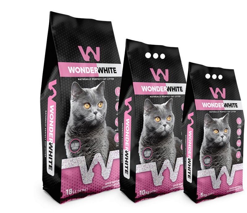 Bentonitinis sušokantis kraikas katėms Wonder White  Baby Powder,  11.8 l, 10 kg - 2