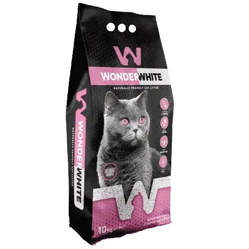 Bentonitinis sušokantis kraikas katėms Wonder White  Baby Powder,  11.8 l, 10 kg - 1