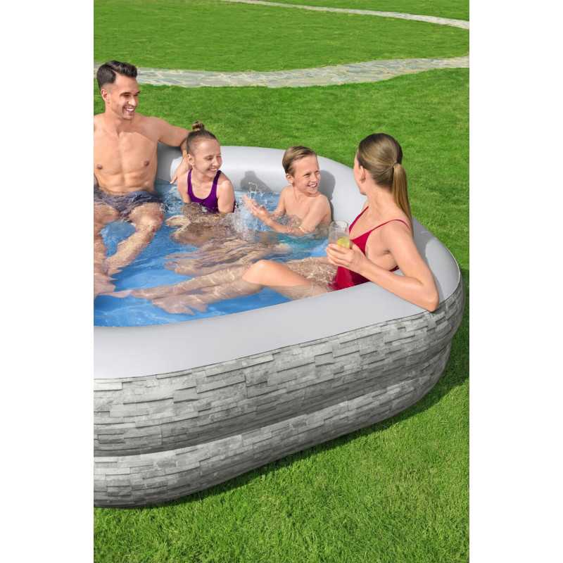 Pripučiamas baseinas su sedynėmis BESTWAY Family Pool, 213 x 206 x 53 cm-1
