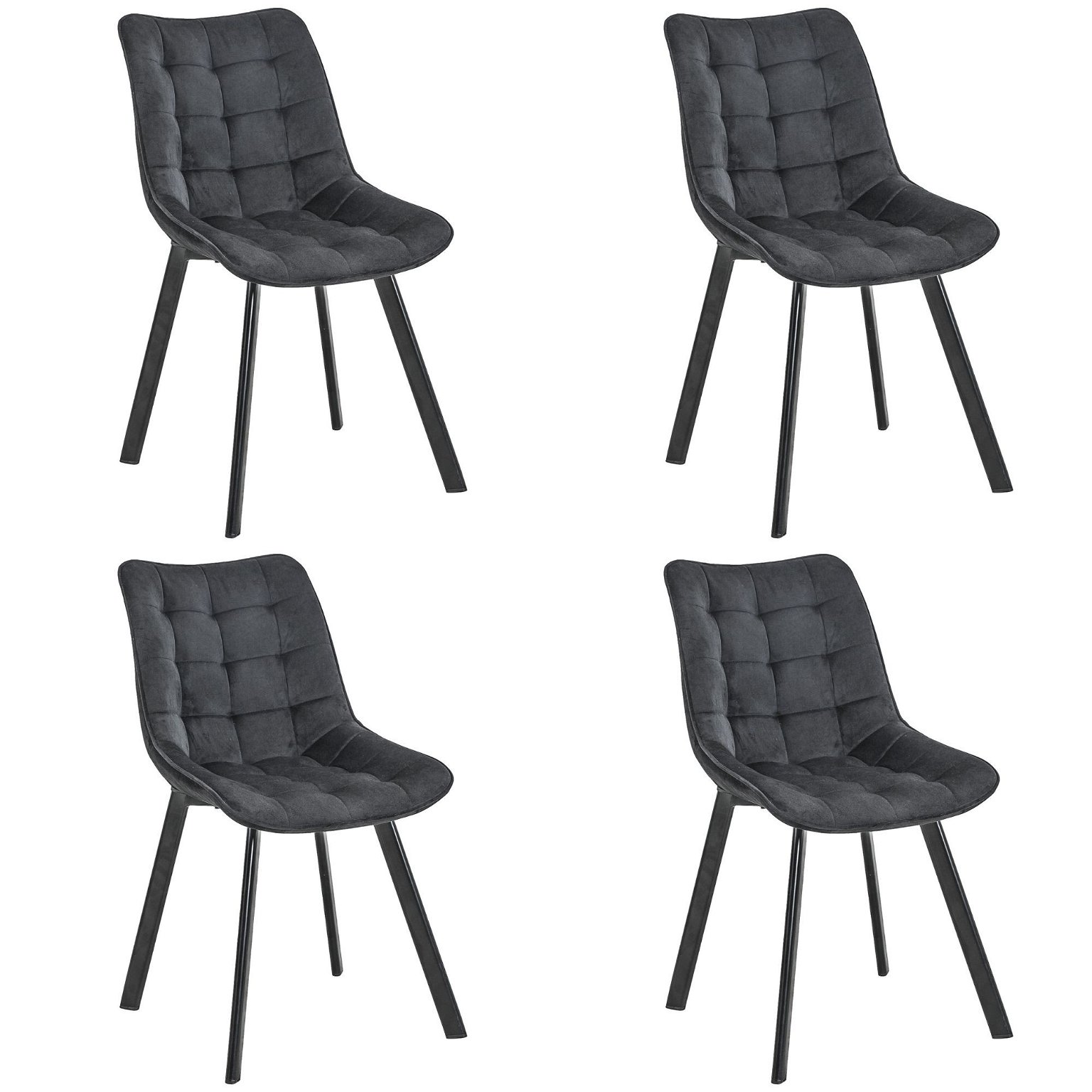 4-ių kėdžių komplektas SJ.28, juoda