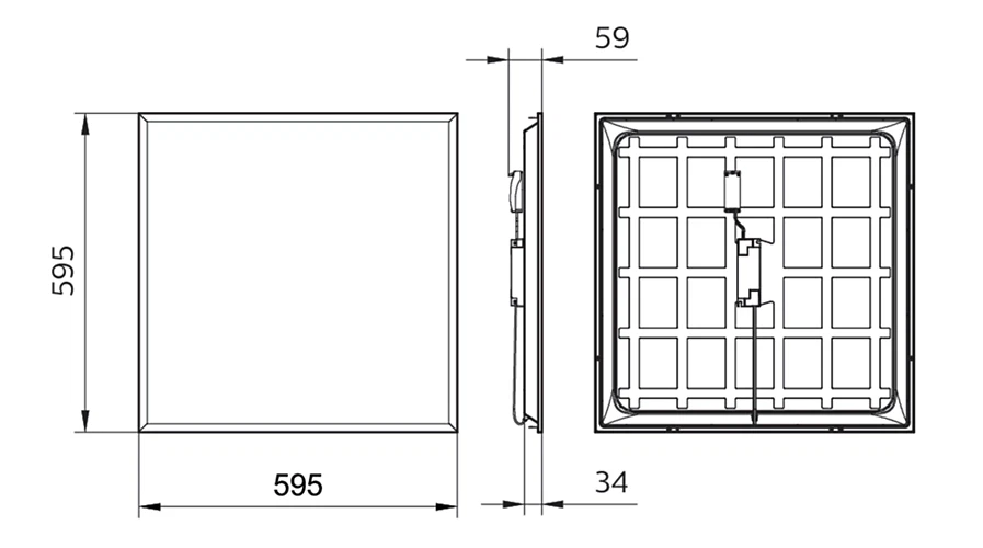 Pannello LED Philips ProjectLine 60x60 Cm - 3200 Lumen, 4000K, Per Uffici E Negozi