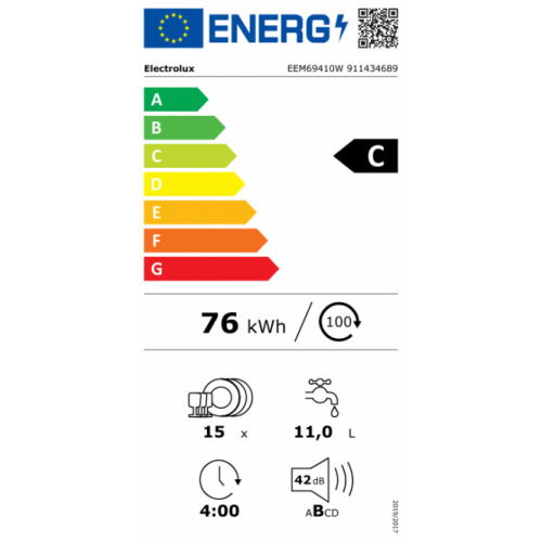 Įmontuojama indaplovė ELECTROLUX EEM69410W - 5