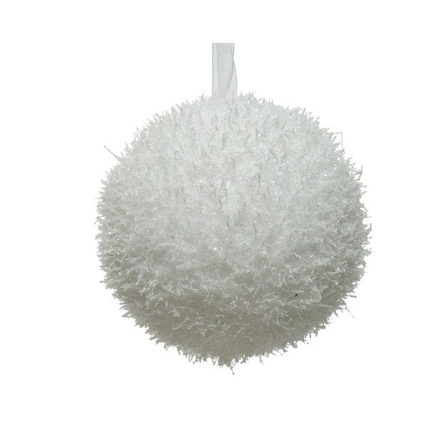Kalėdinis eglės žaisliukas SNOW, baltos sp., 10 cm, 1 vnt.