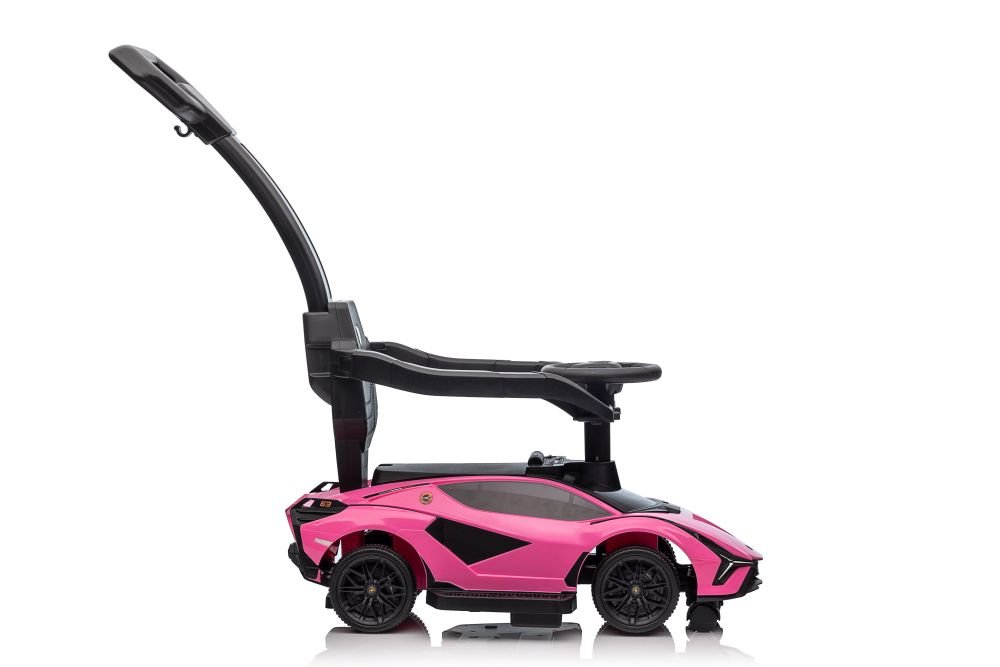 Vaikiška mašinėlė-stumdukas Lamborghini QLS-996T, rožinė - 8