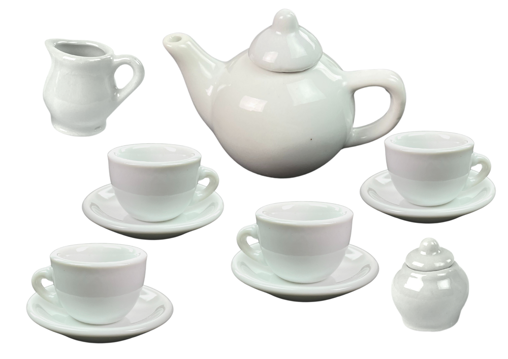 Žaislinis porcelianinis arbatos servizas dekoravimui - 4
