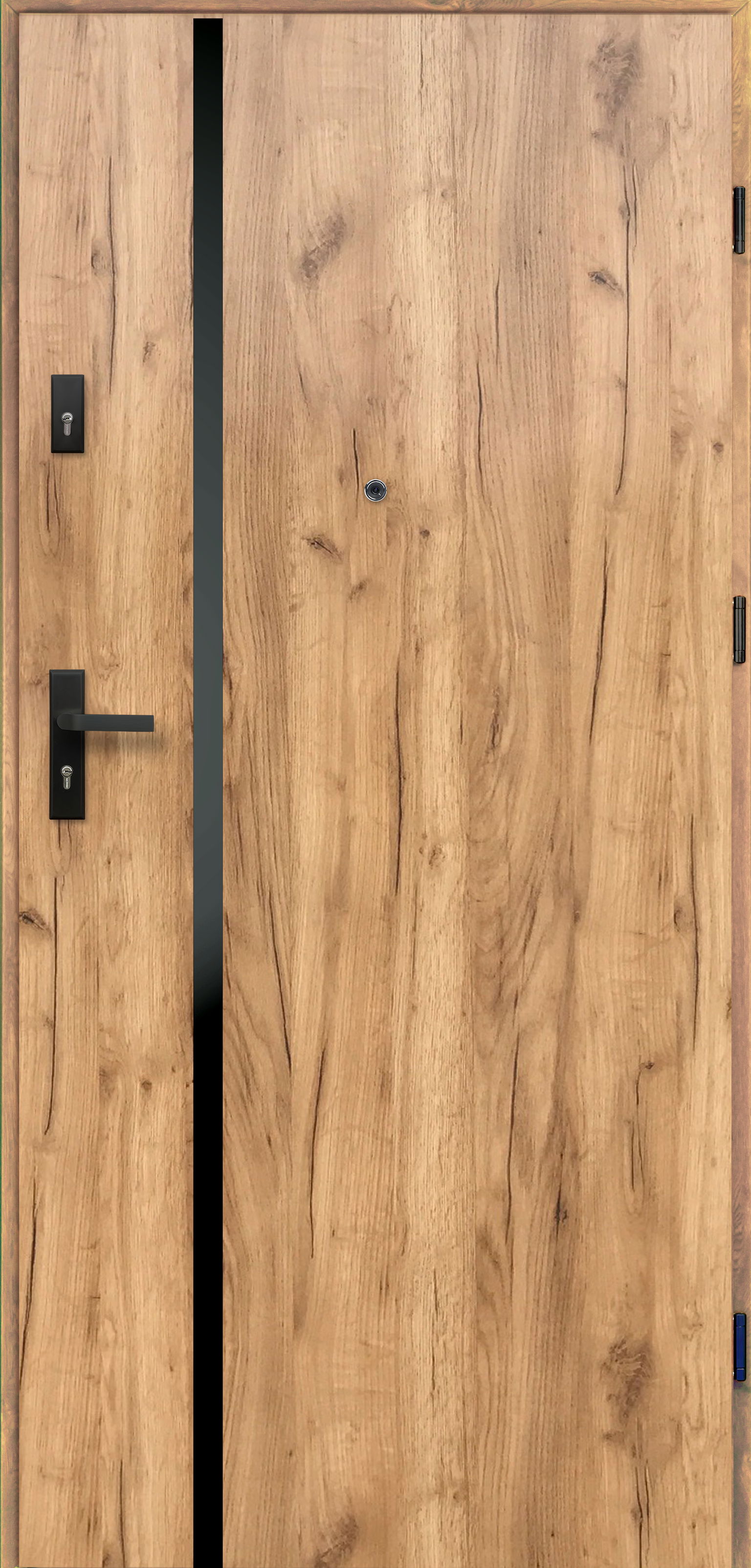 Išorės buto durys RADEX HEBE P55, Sonoma ąžuolo sp., 1000 x 2072 mm, dešinė-0