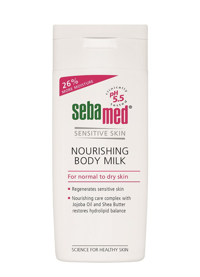 Drėkinamasis kūno pienelis Sebamed Sensitive Skin Nourishing Body Milk, 200 ml