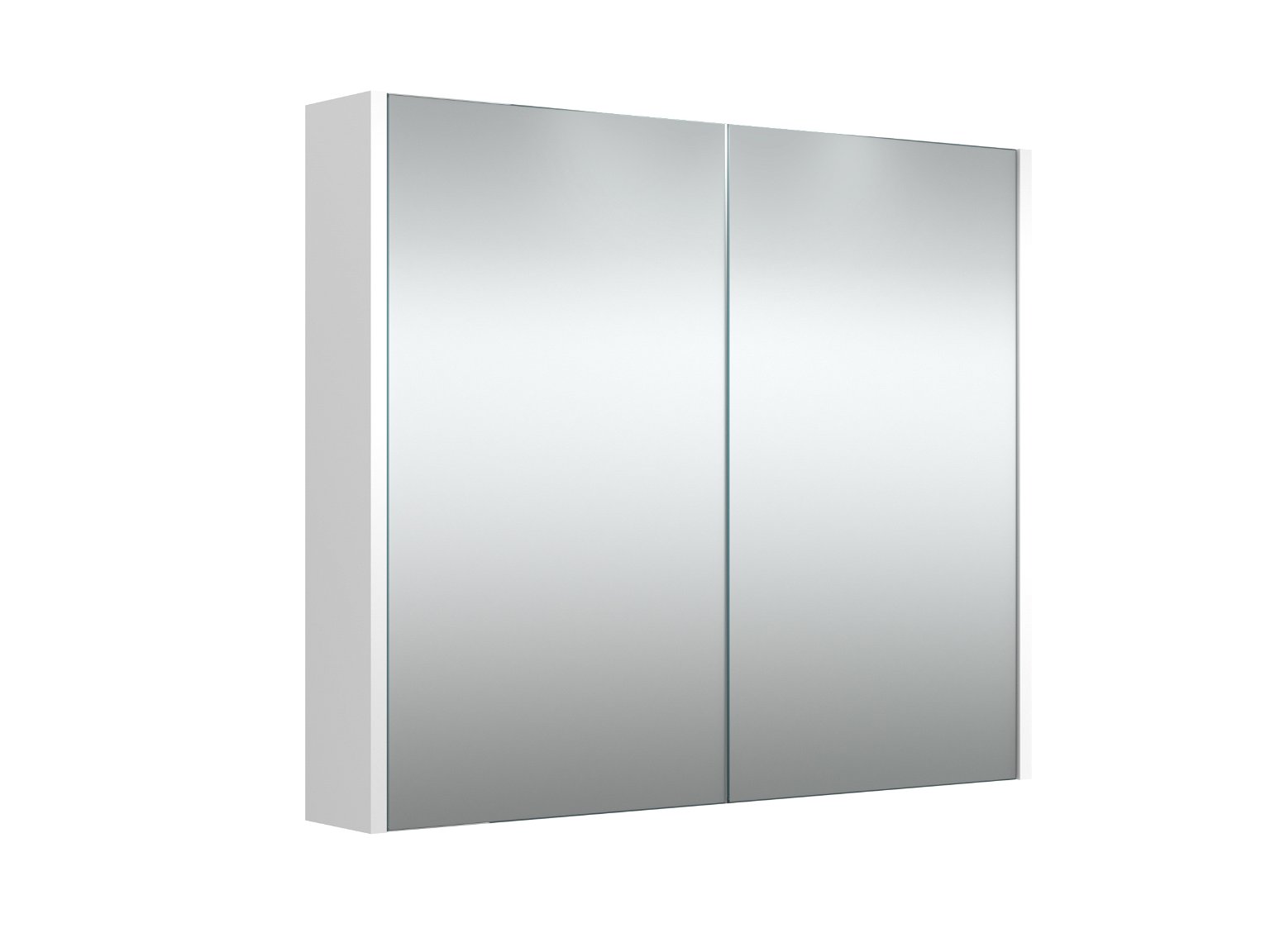 Vonios spintelė RB BATHROOM LUNA 80, su veidrodžiu, baltos sp., 78,2 x 65 x 12 cm