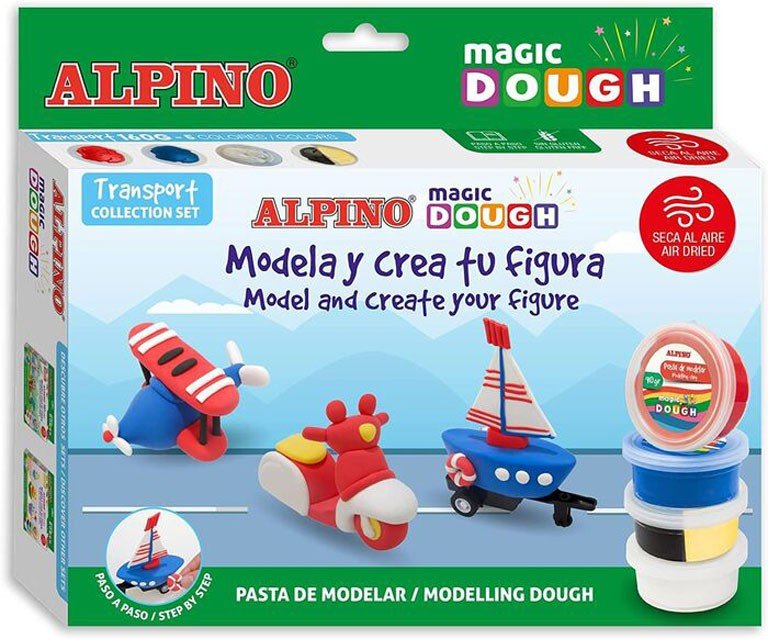 Modelino rinkinys  ALPINO Magic Dough TRANSPORTE