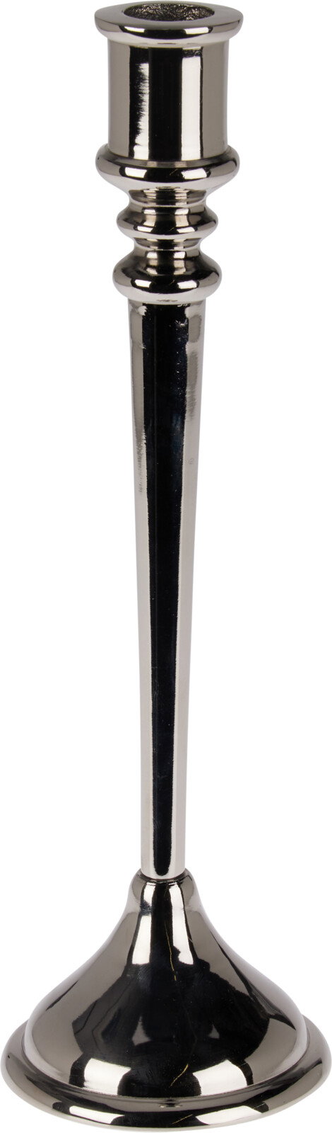 Metalinė žvakidė, sidabrinės sp., 29 cm-0