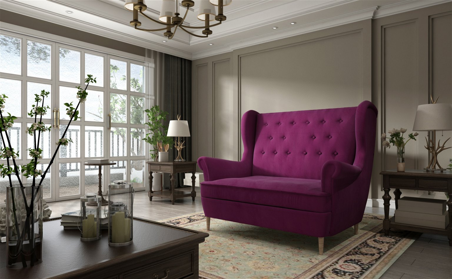 Sofa Aros, violetinė