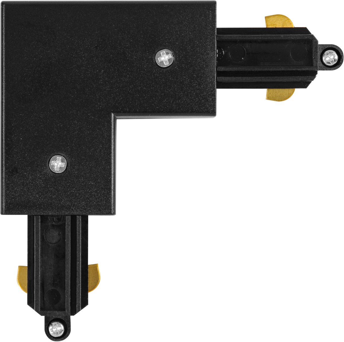 Vienfazio taškinių šviestuvų bėgelio jungtis OSRAM TRACKLIGHT, kampinė, juoda-1