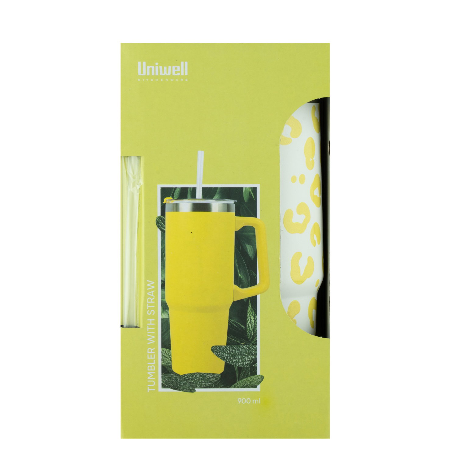 Gertuvė su šiaudeliu UNIWELL, 5-ių dizainų, 900 ml - 4