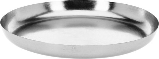 Dekoratyvinis metalinis padėklas, sidabrinės sp., 30,5 CM-0