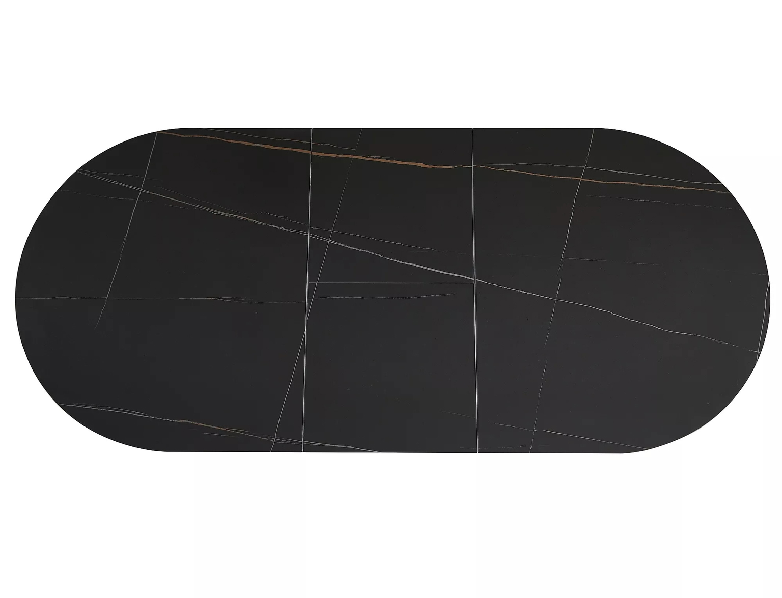 Valgomojo stalas Gaston Ceramic 140, 140 x 80 cm, juoda-1