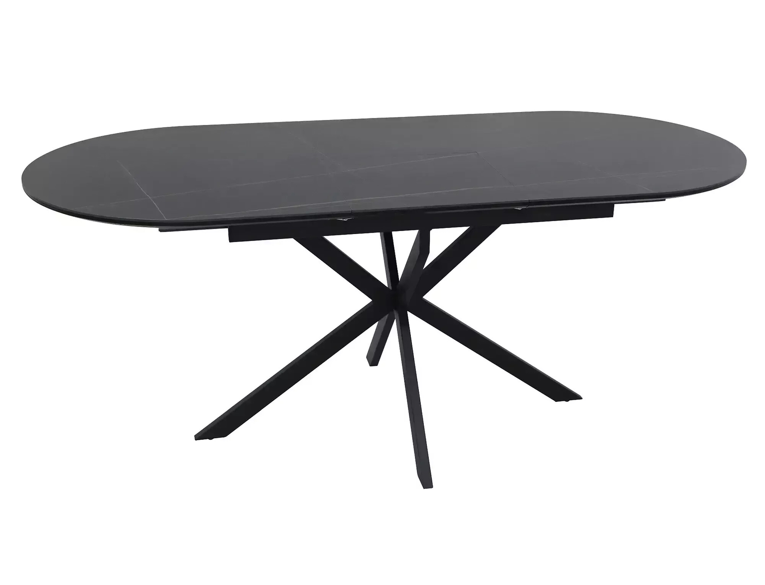 Valgomojo stalas Gaston Ceramic 140, 140 x 80 cm, juoda-0