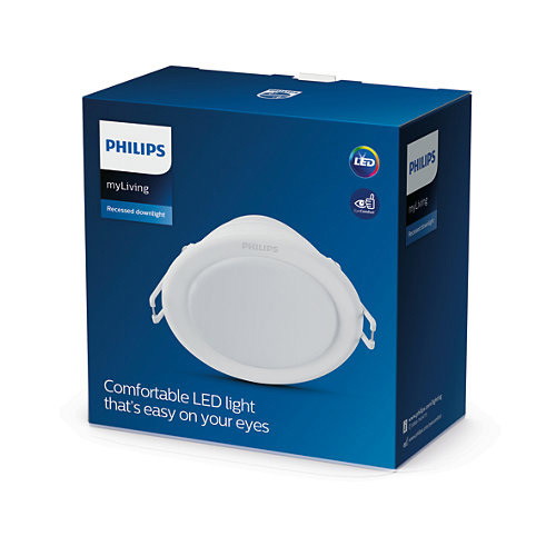 Įleidžiama LED panelė PHILIPS MESON, 6 W, 3000 K, 500 lm, ø9,5 cm - 5