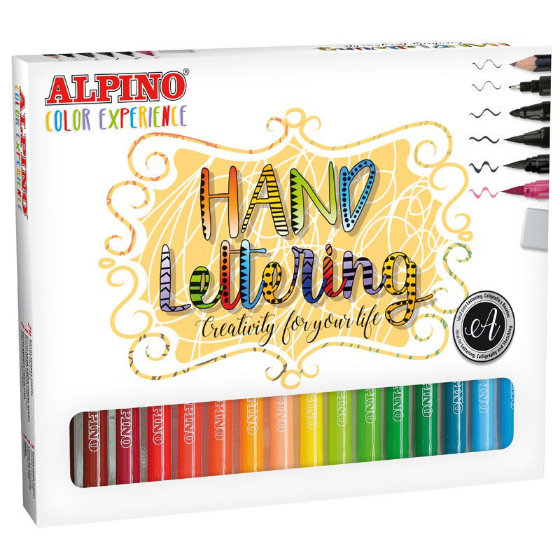 Rinkinys kūrybai ALPINO Color experience hand lettering-0