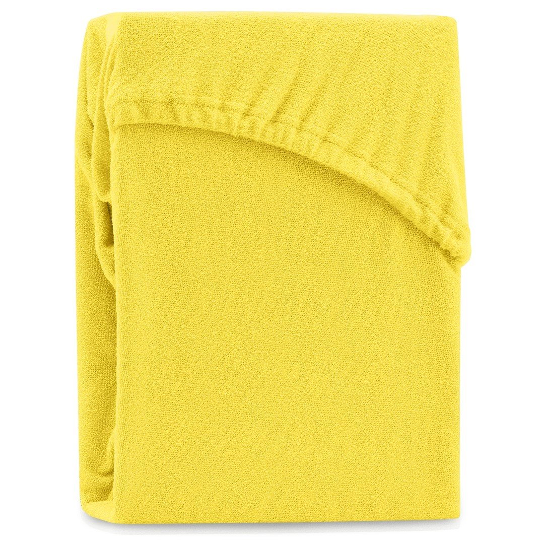 Frotinė paklodė su guma Ameliahome RUBY Yellow, 160x200 cm - 2