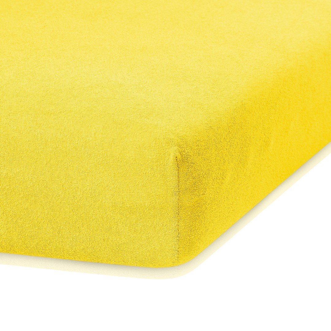 Frotinė paklodė su guma Ameliahome RUBY Yellow, 160x200 cm - 3